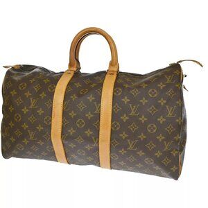 LOUIS VUITTON Keepall 45 Travel Hand Bag Monogram Leather Brown M41428 70SH220